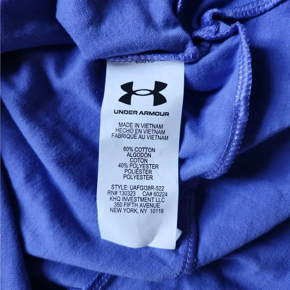 Under Armour Girls Long Sleeve Peplum Top | Violet Storm | Size 6 NWT